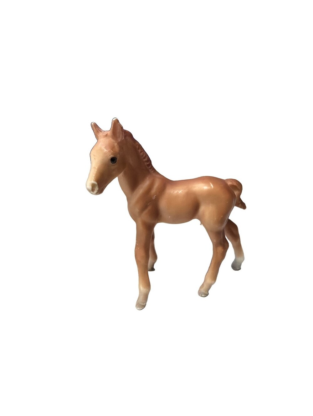 Vintage Breyer Mini Standing Thoroughbred Foal Light Brown Tan Horse Toy Collect